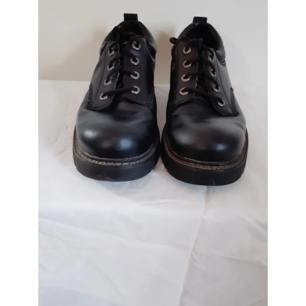 Skechers Work Cankton Slip Resist Steel Toe Shoes Black 60097 Low Top Men 11.5